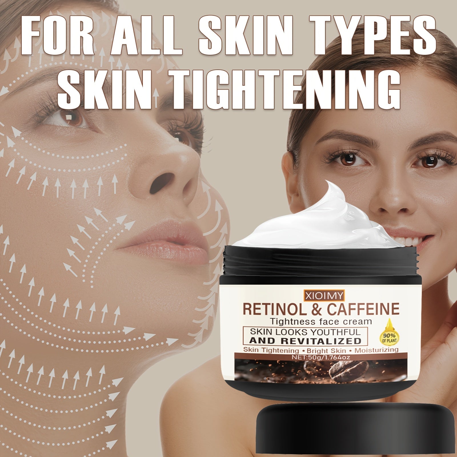 Crema Hidratante XIOIMY 50g - Retinol, Vitamina C y E