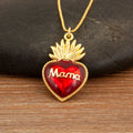 Collar con Dije de Corazón Bañado en Oro 18K y Zircón — Regalo Día de la Madre