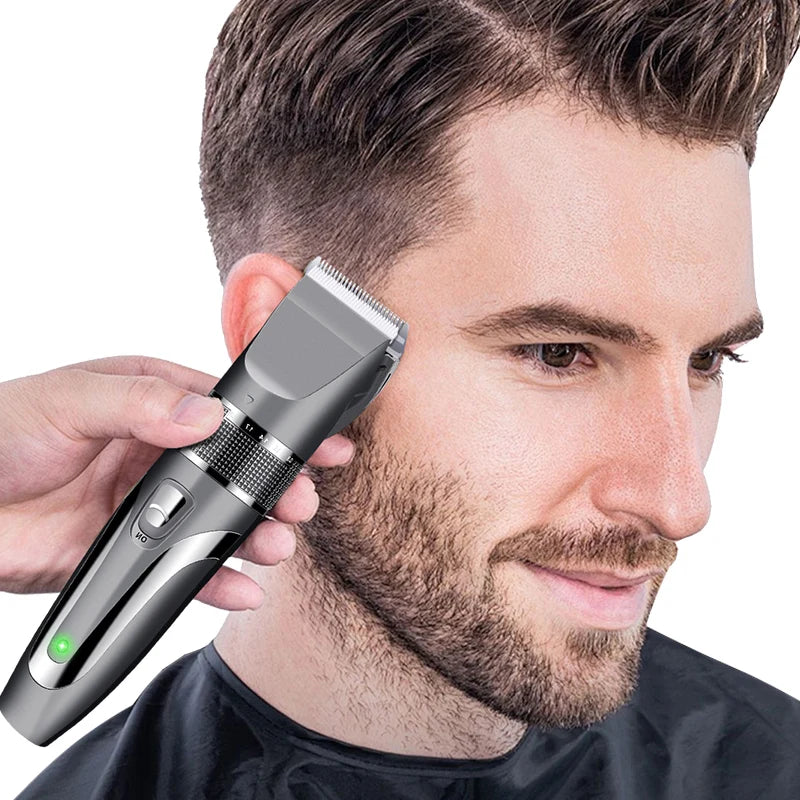Cortadora de Pelo Inalámbrica USB con Cuchilla Cerámica — Hombre y Mascotas