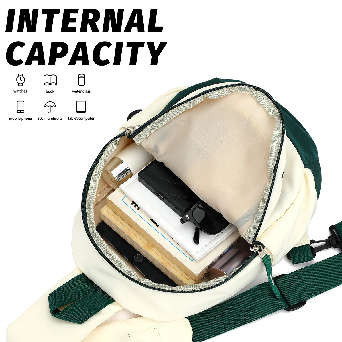 Bolso cruzado para hombre, bolso portátil ligero para viajes al aire libre, bolso de un solo hombro, mochila de gran capacidad para mujer, bolso para ciclismo y senderismo para parejas