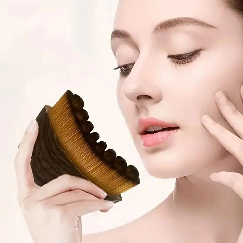 Cepillo para contorno facial con tabla raspadora, diseño ergonómico que se adapta a curvas de la piel para un masaje suave y el cuidado de la relajación en el hogar