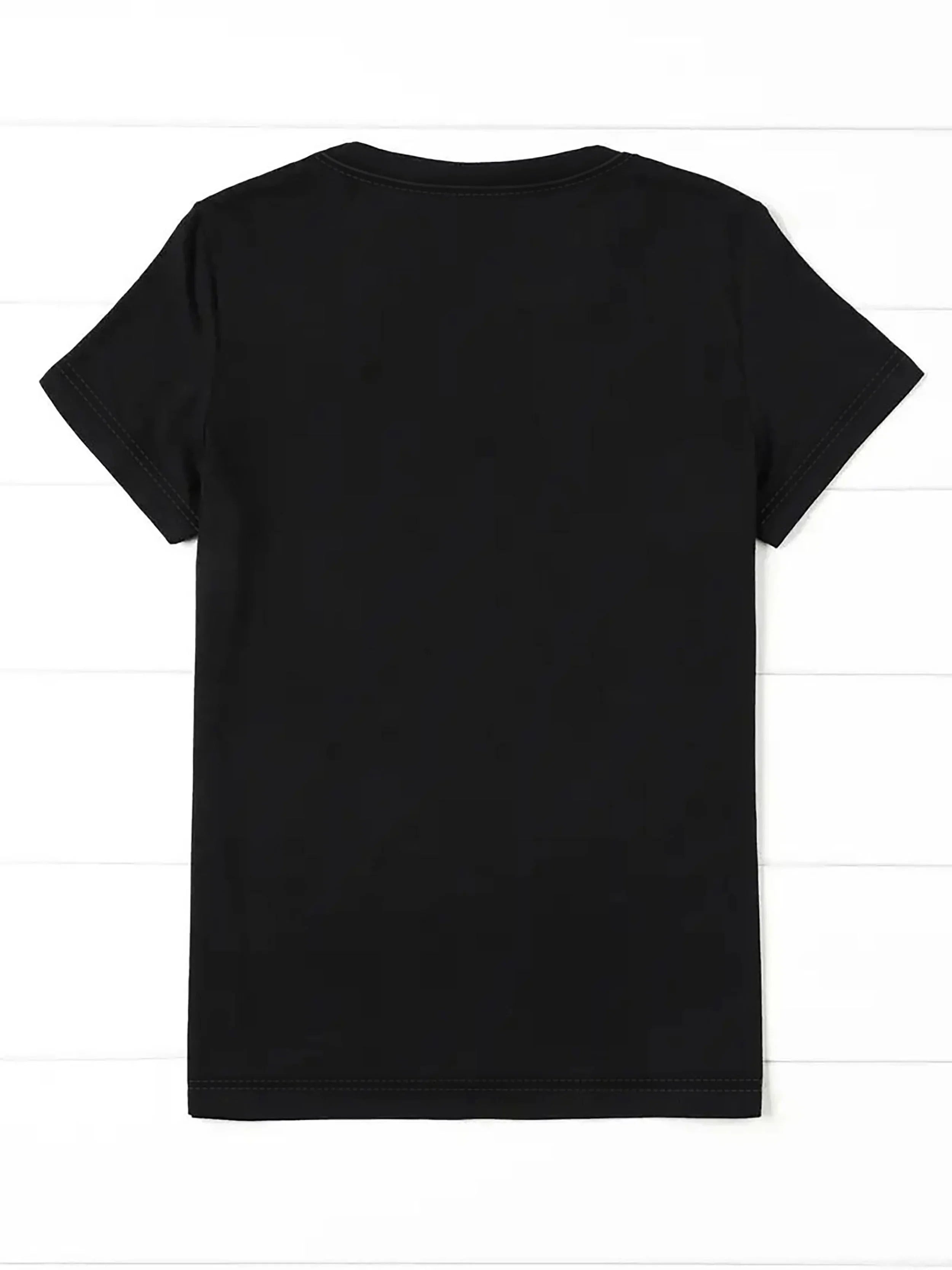 Camiseta con estampado gráfico Birthday Queen - Top informal de manga corta con cuello redondo para mujer para verano y primavera