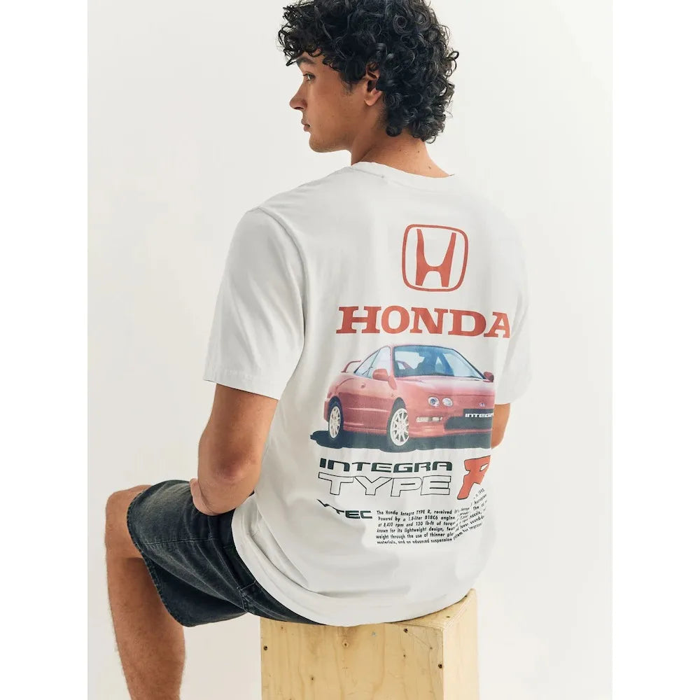 Camiseta Honda para hombre y mujer, camiseta urbana de algodón de verano, Top de ciclismo para motocicleta Honda Integra Type R de manga corta para primavera y otoño
