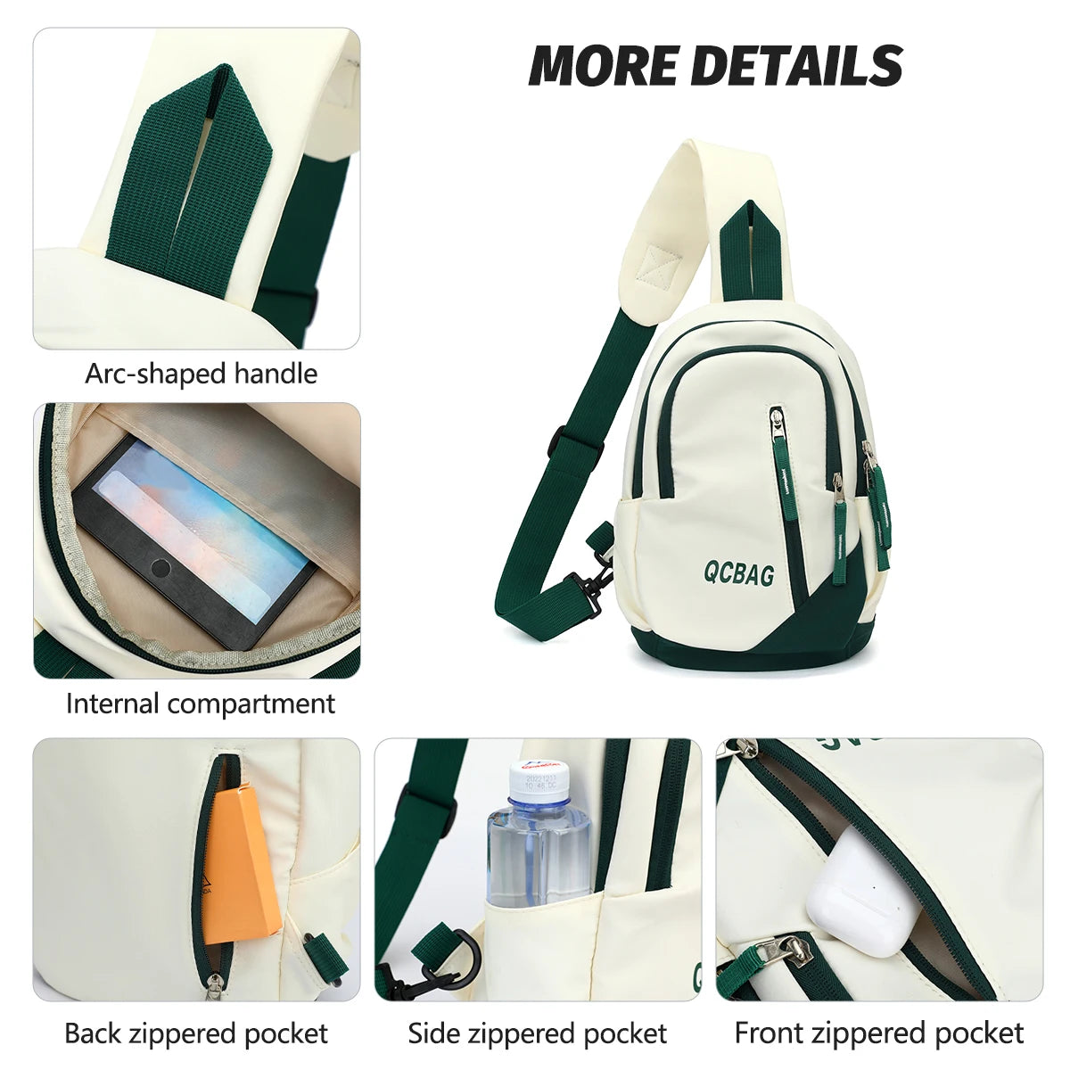 Bolso cruzado para hombre, bolso portátil ligero para viajes al aire libre, bolso de un solo hombro, mochila de gran capacidad para mujer, bolso para ciclismo y senderismo para parejas