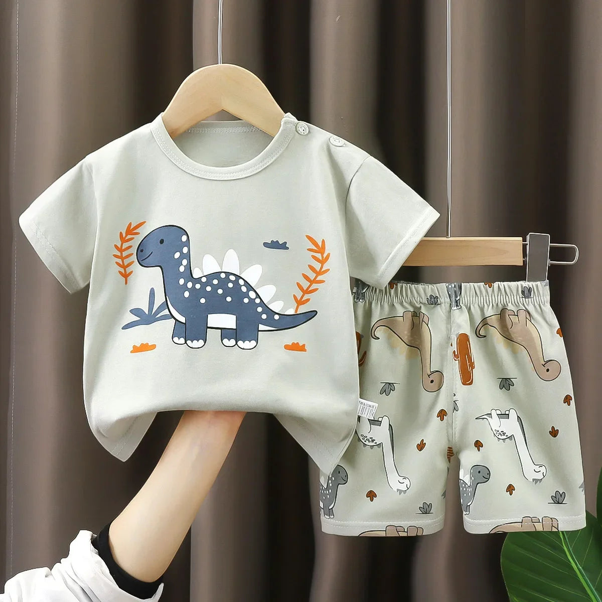 Camisetas y Pantalones Cortos Cómodos de Algodón, Ropa Casual Diaria para Niñas, Conjunto de Verano para Bebés, Trajes de Dibujos Animados para Niños, Manga Corta