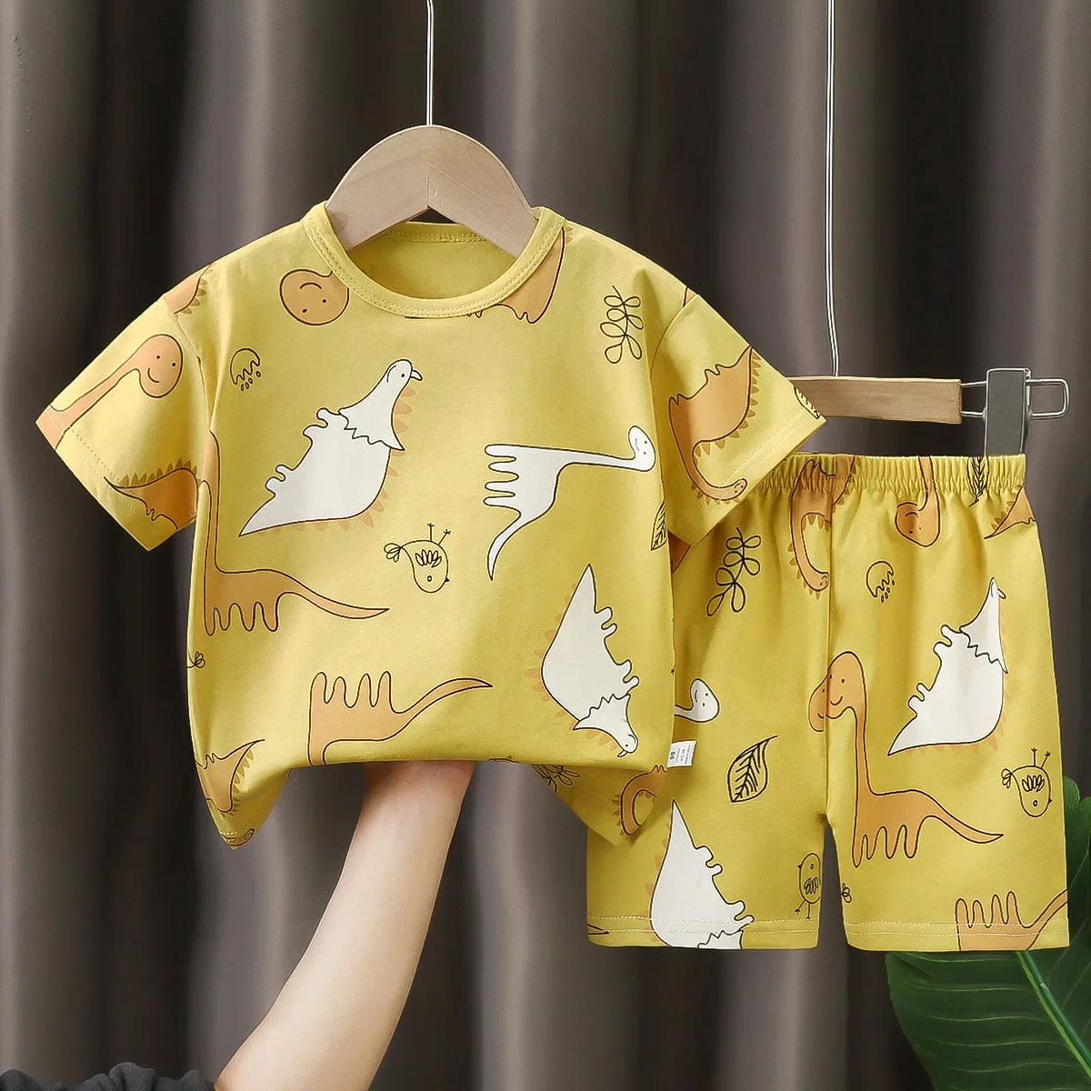 Camisetas y Pantalones Cortos Cómodos de Algodón, Ropa Casual Diaria para Niñas, Conjunto de Verano para Bebés, Trajes de Dibujos Animados para Niños, Manga Corta