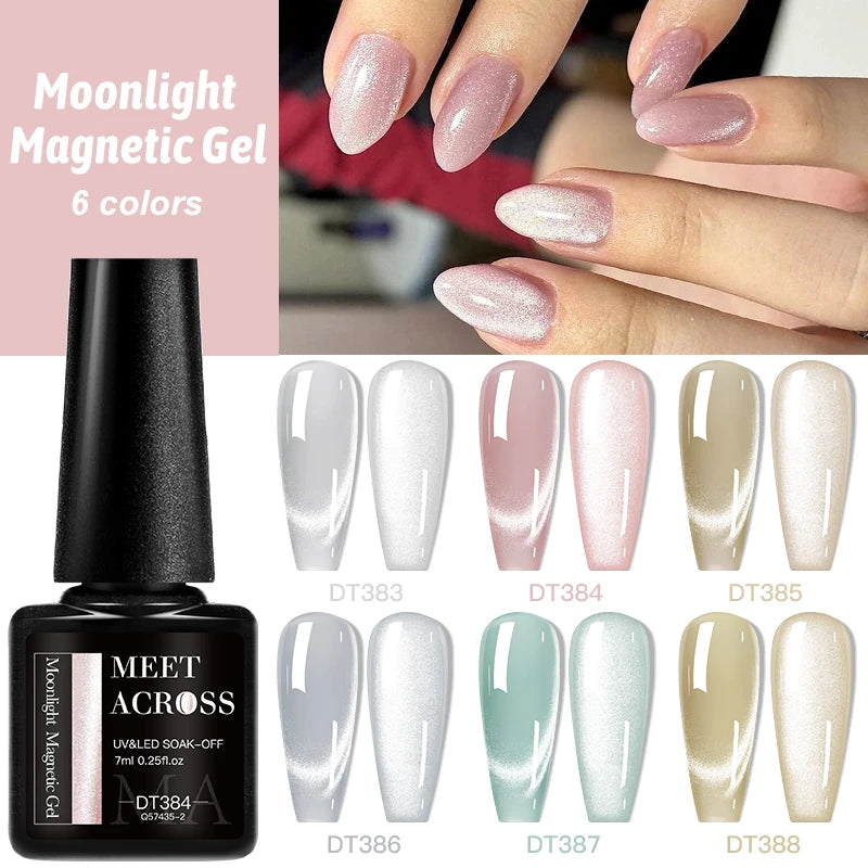 Esmalte Gel Magnético Cat Eye 7ml - Rosa y Plateado UV/LED Semipermanente