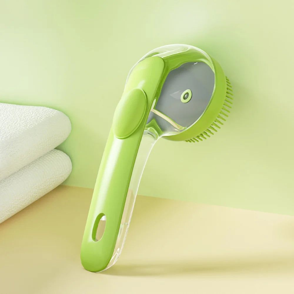 Cepillo de baño para mascotas para perros y gatos pequeños: herramienta especializada para lavar perros, cepillo exfoliante de masaje, esencial para el baño de mascotas