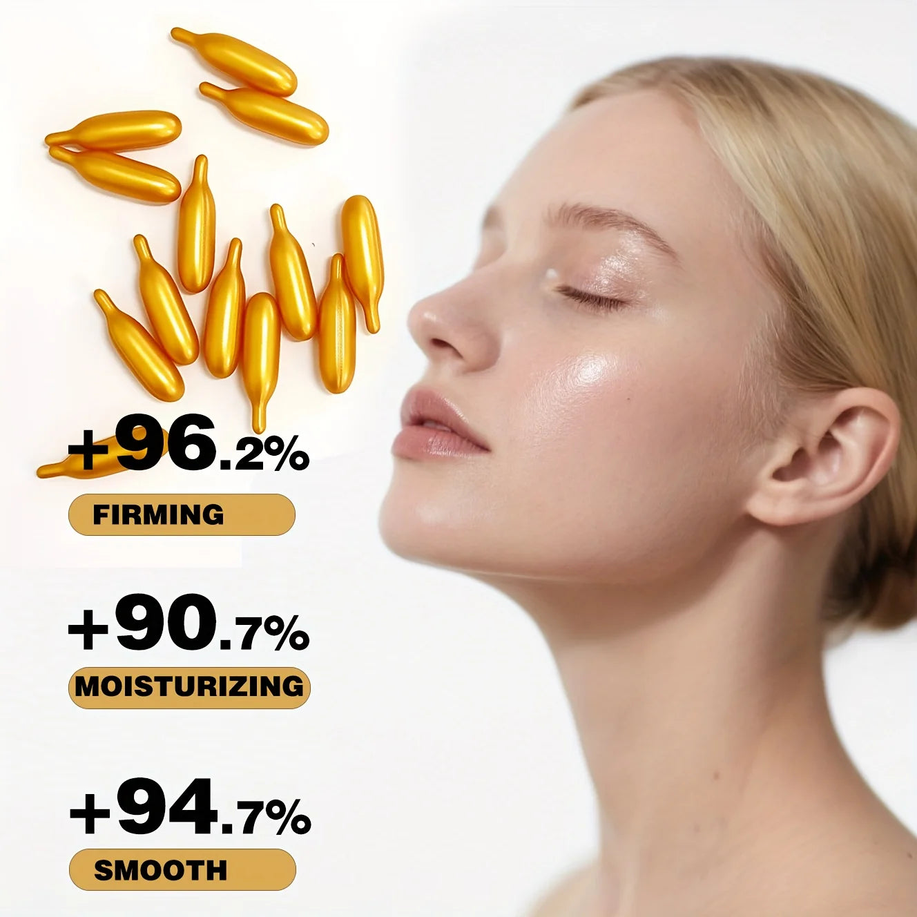 Cápsulas de Suero de Vitamina E, Cápsulas de Esencia de Un Solo Uso, Hidratantes y Humectantes para la Piel Facial, 90 Cápsulas/Botella - 1 Botella