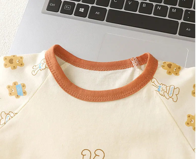 Conjuntos para niños, ropa de algodón para niños, ropa de dormir de casa de manga corta, ropa para niños, Tops de primavera y verano, trajes de pantalones