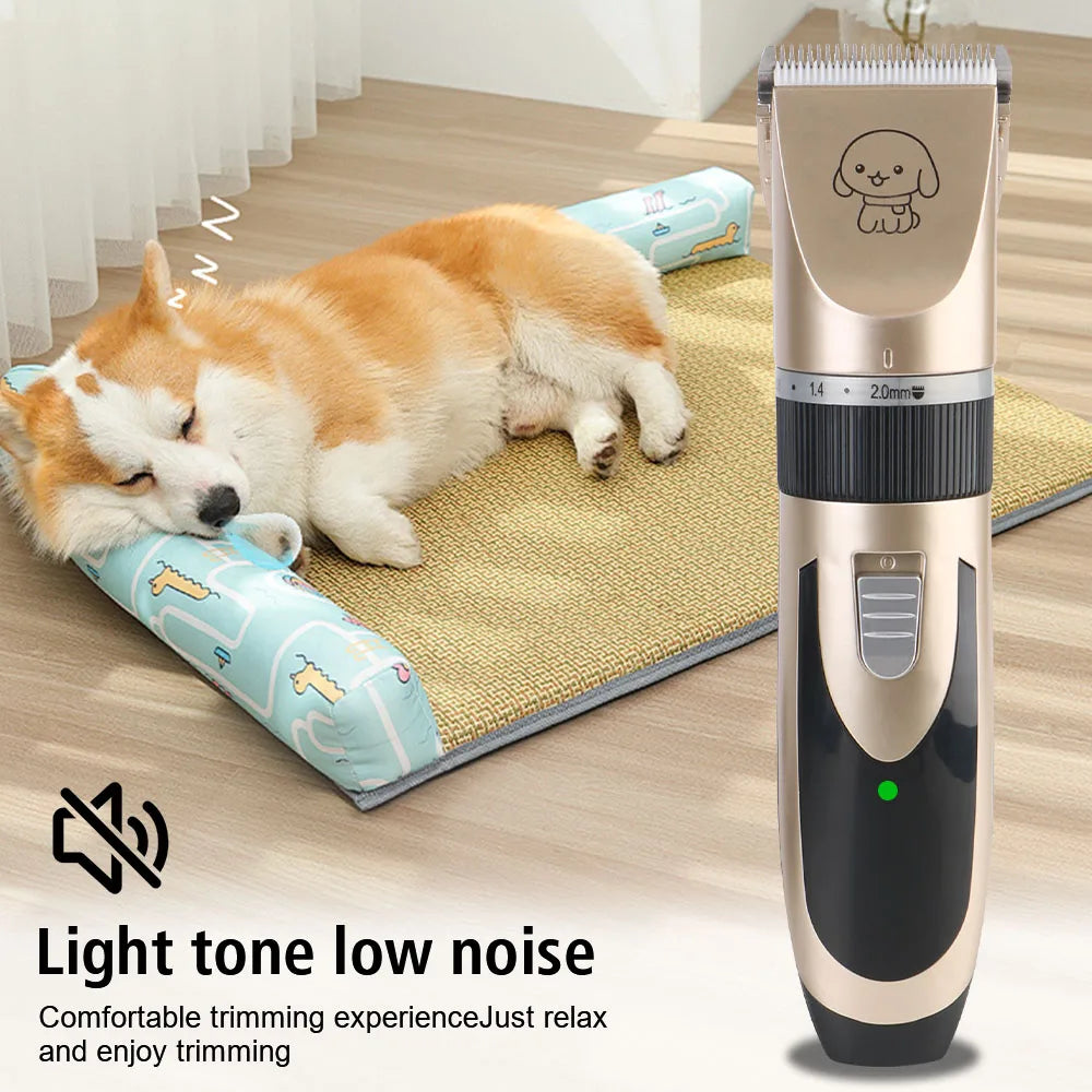 Cortadora de pelo inalámbrica para mascotas, tijeras eléctricas, cortadora de pelo, juego de afeitadora para perros, conejos, gatos, cachorros, cortador de aseo