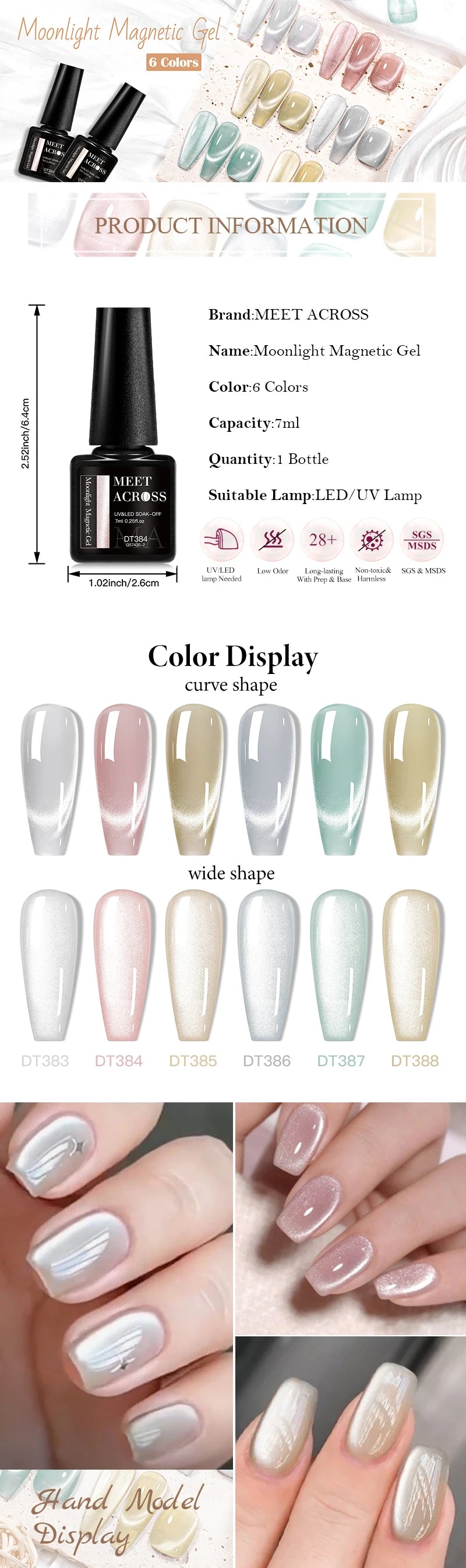 Esmalte de uñas de Gel magnético de gato, 7ml, rosa, plateado, brillo semipermanente, Gel magnético UV/LED, necesita remojo de pintura, diseño Vanrish