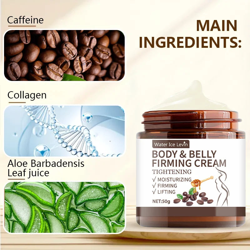 Crema reafirmante para control abdominal - 60 g, extracto de planta hidratante profunda e hidratante, sin alcohol, adecuada para todo tipo de piel, sin especias, mejora la elasticidad de la piel