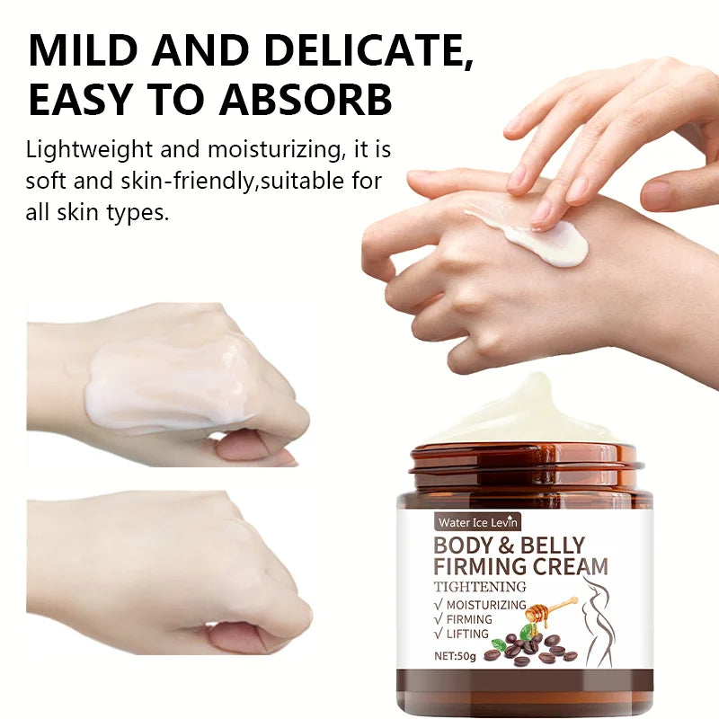 Crema reafirmante para control abdominal - 60 g, extracto de planta hidratante profunda e hidratante, sin alcohol, adecuada para todo tipo de piel, sin especias, mejora la elasticidad de la piel