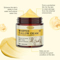Bálsamo hidratante de miel Tallow de ternera, reparación de la piel dañada, aumenta la elasticidad Facial, desvanece la línea fina, ilumina la crema corporal Facial Tallow