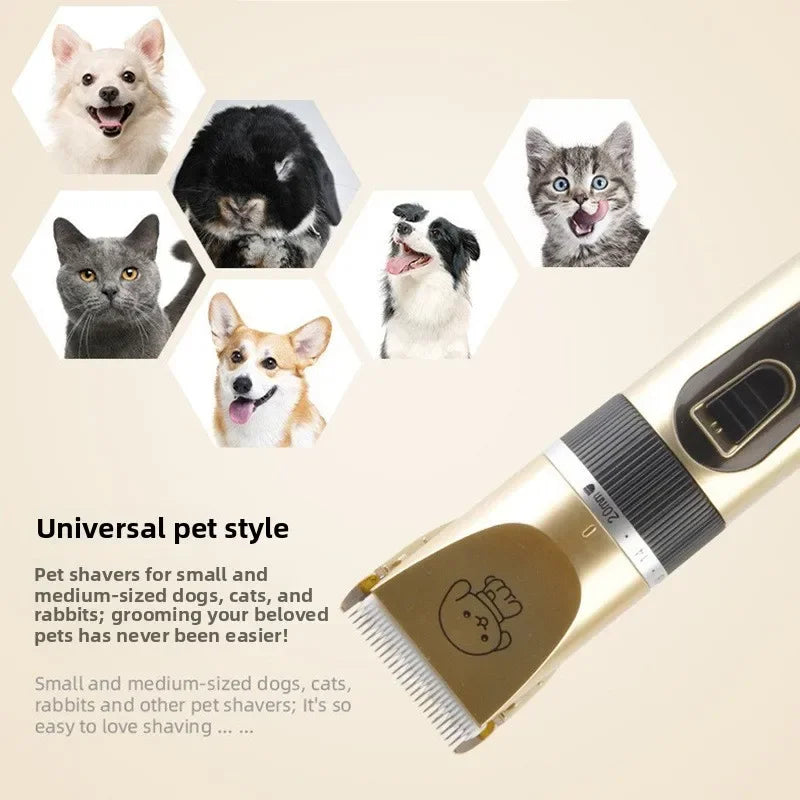 Cortadora de Pelo Duradera para Mascotas, Set de Afeitadora y Recortadora para Conejos, Gatos, Perros y Cachorros, Tijeras y Accesorios de Peluquería Canina