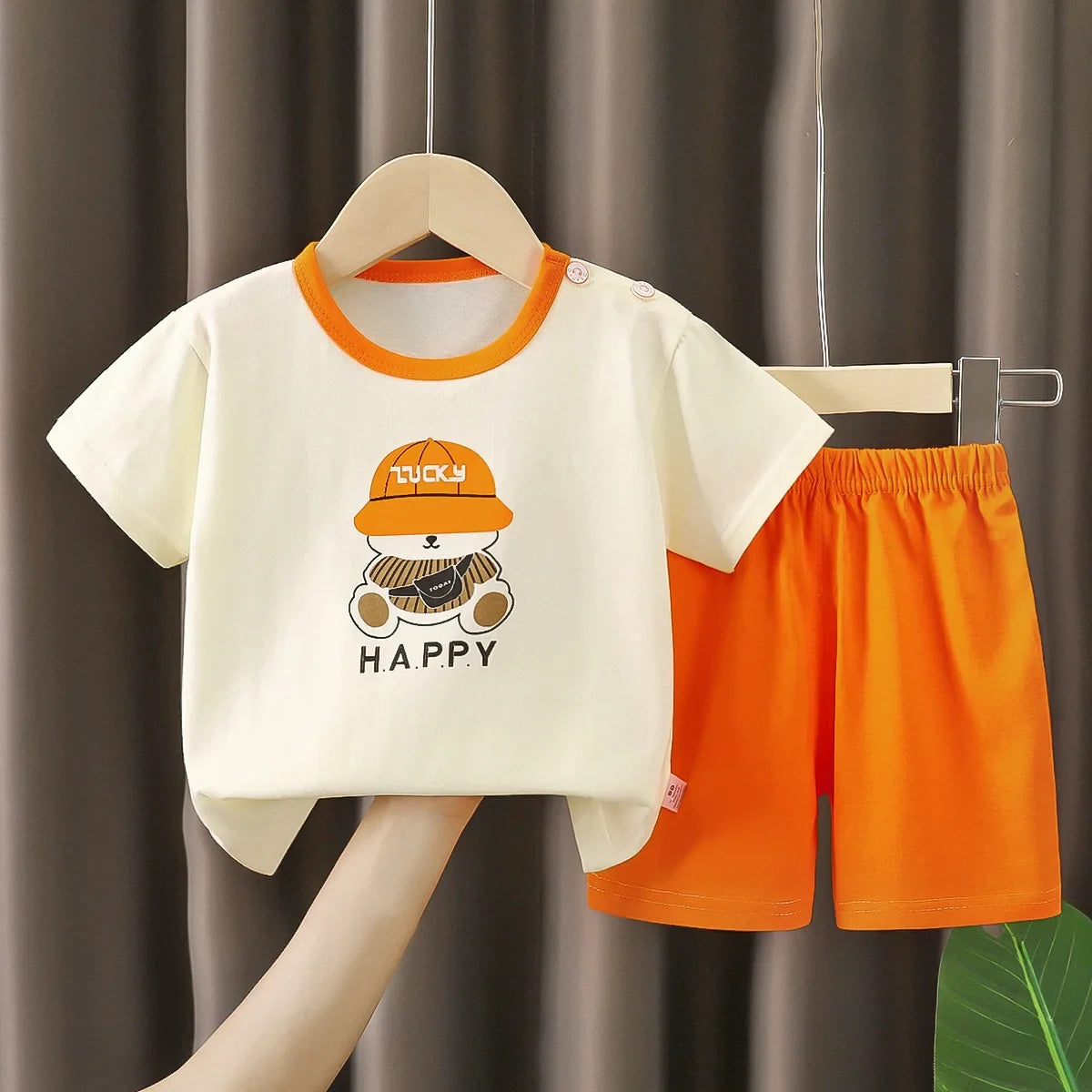 Camisetas y Pantalones Cortos Cómodos de Algodón, Ropa Casual Diaria para Niñas, Conjunto de Verano para Bebés, Trajes de Dibujos Animados para Niños, Manga Corta