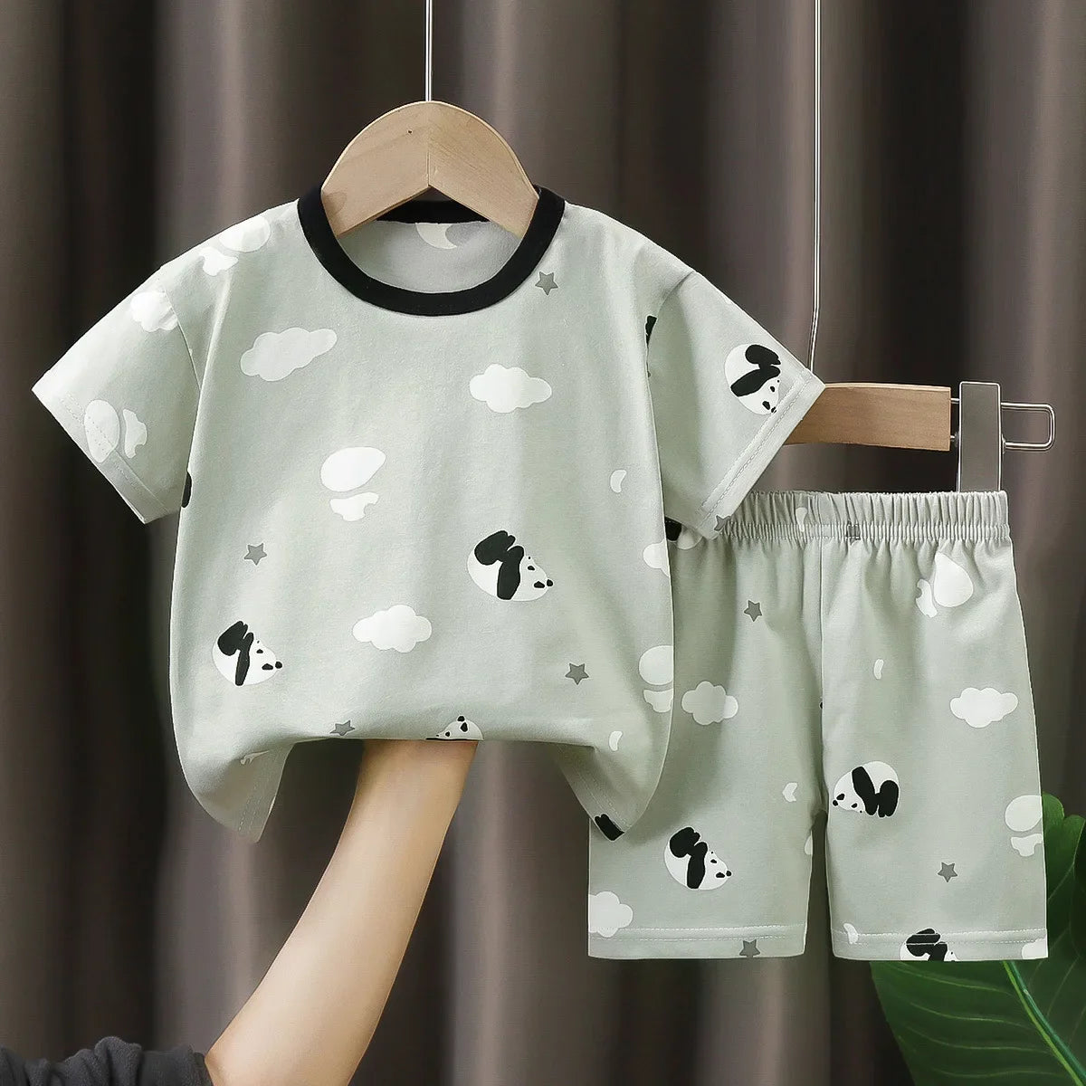 Camisetas y Pantalones Cortos Cómodos de Algodón, Ropa Casual Diaria para Niñas, Conjunto de Verano para Bebés, Trajes de Dibujos Animados para Niños, Manga Corta
