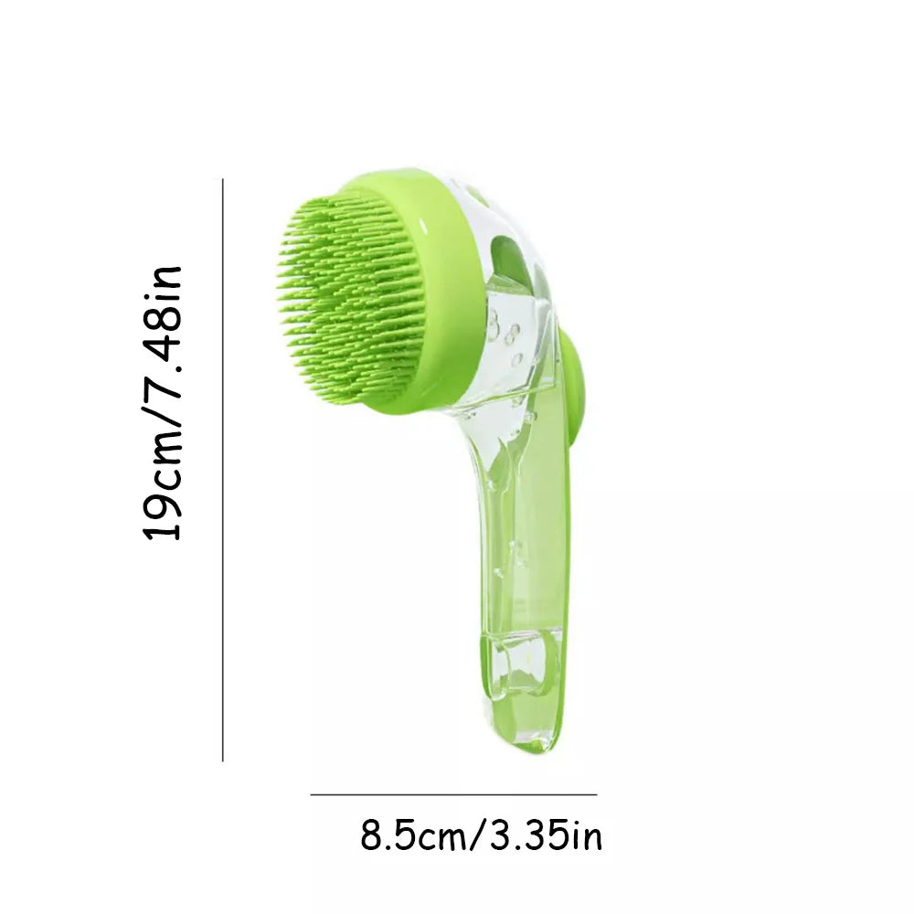 Cepillo de baño para mascotas para perros y gatos pequeños: herramienta especializada para lavar perros, cepillo exfoliante de masaje, esencial para el baño de mascotas