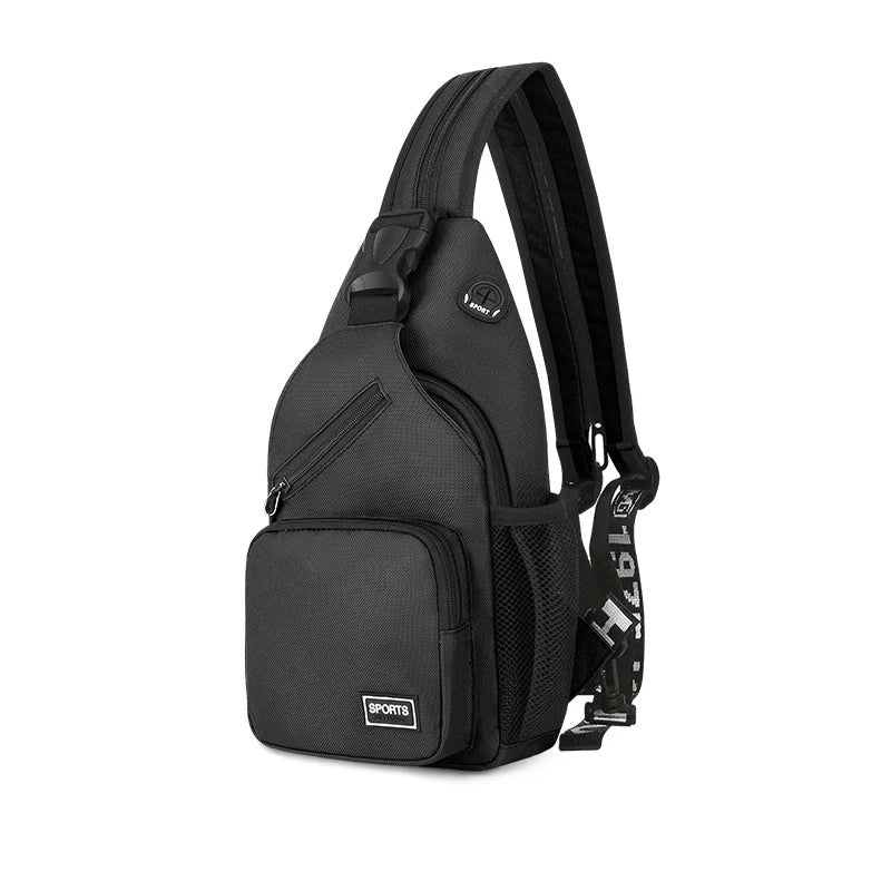 Bolsos de pecho para mujer, mochila ajustable y bolso de hombro individual con orificio para auriculares, bandolera de viaje deportiva pequeña para chica, bolso Oxford