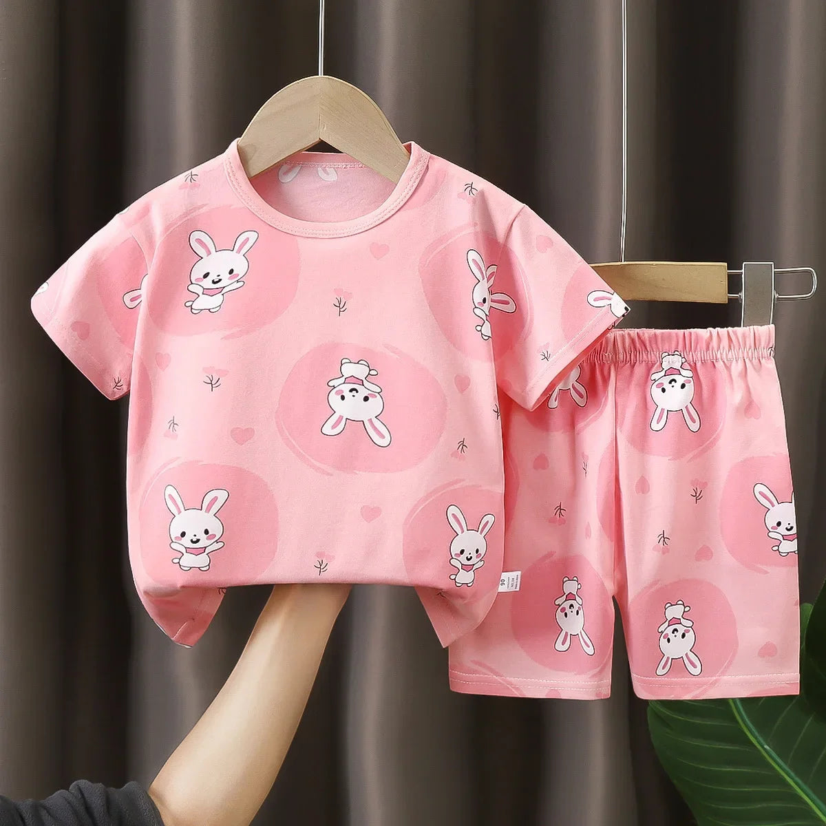Camisetas y Pantalones Cortos Cómodos de Algodón, Ropa Casual Diaria para Niñas, Conjunto de Verano para Bebés, Trajes de Dibujos Animados para Niños, Manga Corta
