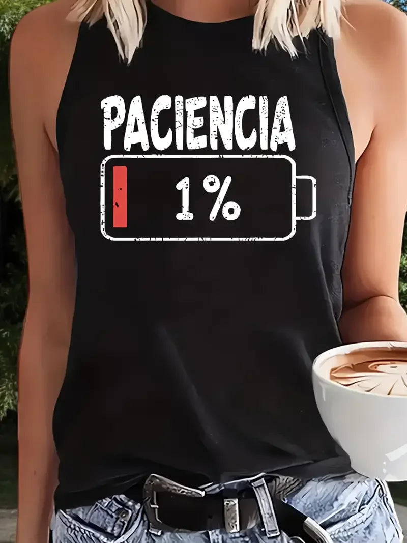 Camiseta con diseño kawaii, chaleco estampado, camiseta sin mangas con estampado gráfico, Top informal sin mangas con cuello redondo para mujer para verano y primavera