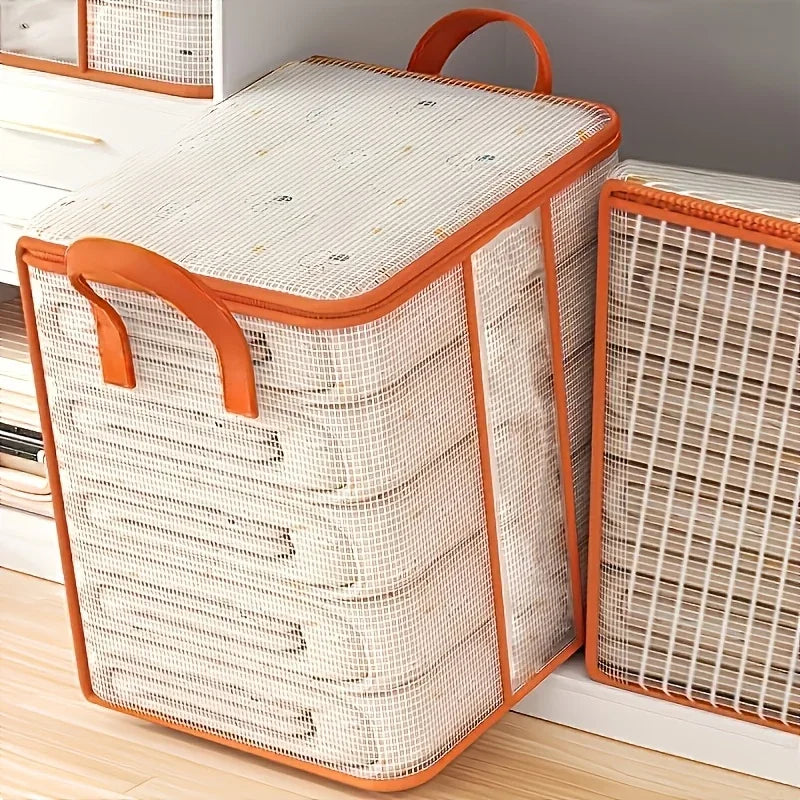 Bolsa de almacenamiento de PVC de gran capacidad para ropa y edredones, bolsas organizadoras transparentes impermeables para dormitorio, movimiento de regreso a la escuela