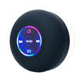 Altavoz portátil inalámbrico con Bluetooth, luz LED IPX4, resistente al agua, para exteriores, baño, ventosa grande, caja de sonido estéreo