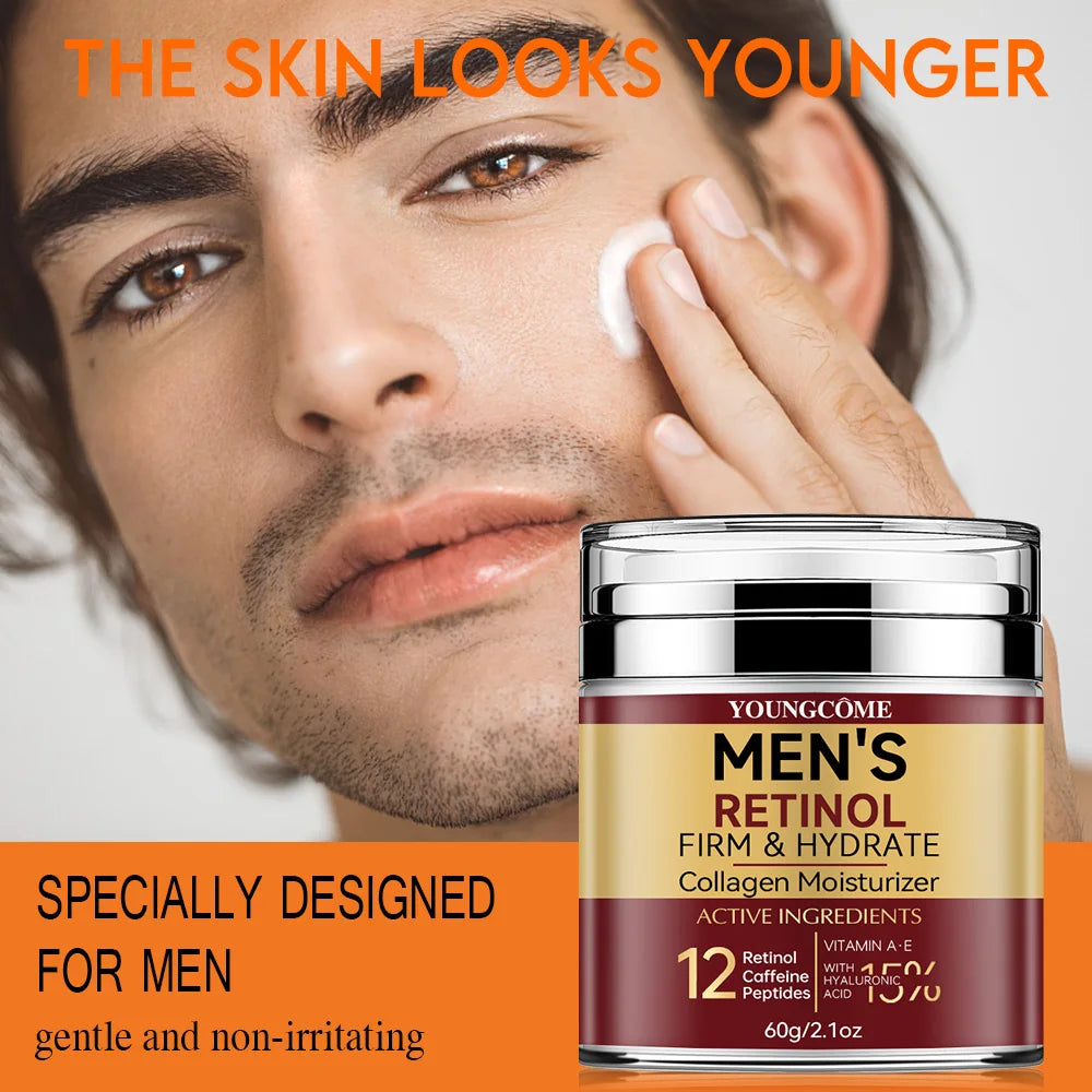 Crema Facial Retinol para Hombres - Reafirmante y Colágeno