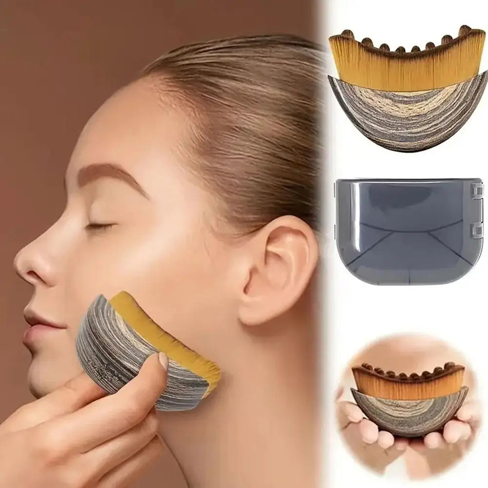 Cepillo para contorno facial con tabla raspadora, diseño ergonómico que se adapta a curvas de la piel para un masaje suave y el cuidado de la relajación en el hogar