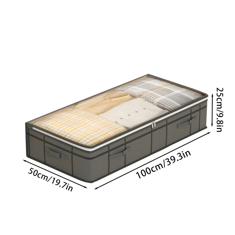 Bolsa de almacenamiento de ropa grande debajo de la cama, edredón plegable, bolsa de almacenamiento de ropa, bolsa organizadora para dormitorio y dormitorio, 1 ud.