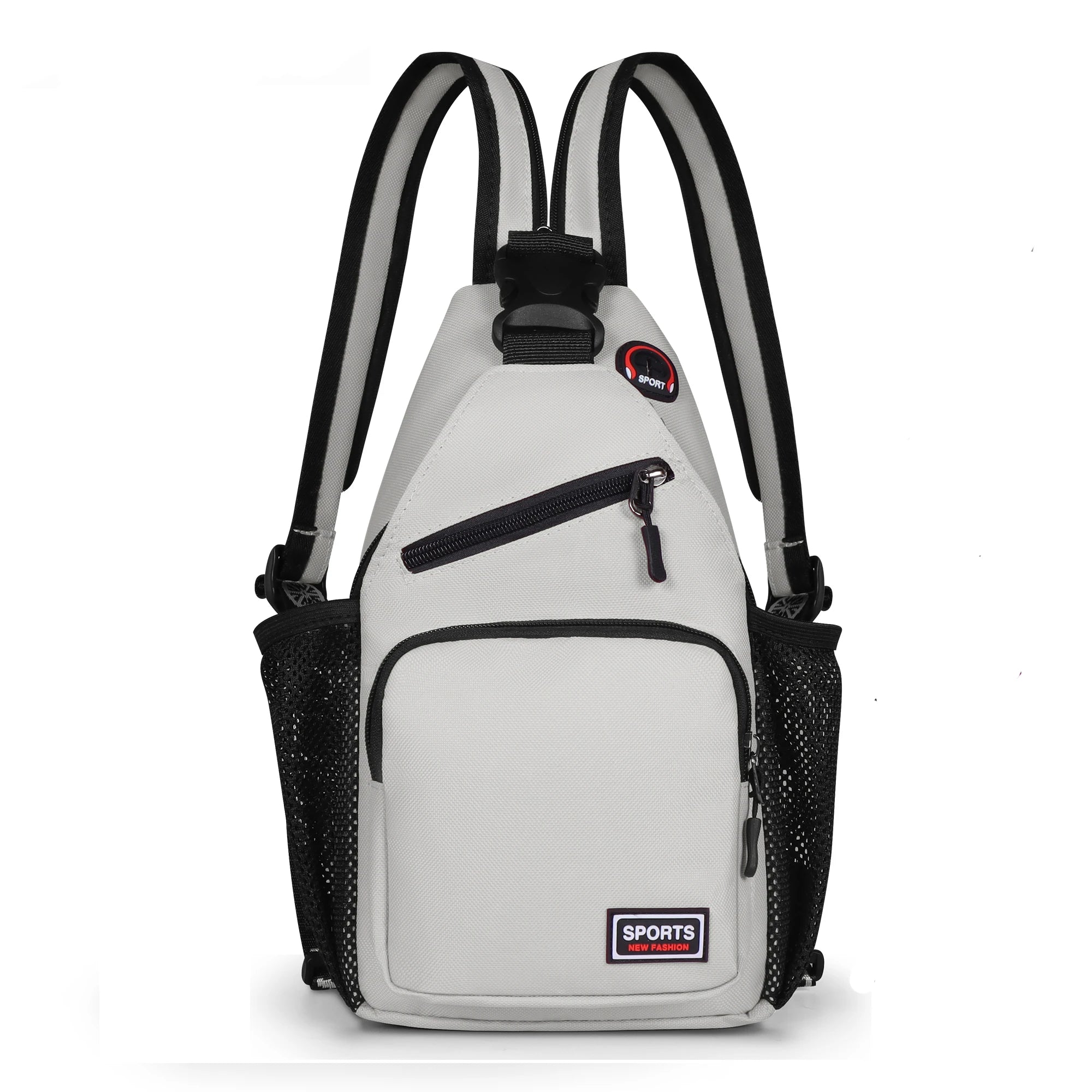Bolsos de pecho para mujer, mochila ajustable y bolso de hombro individual con orificio para auriculares, bandolera de viaje deportiva pequeña para chica, bolso Oxford