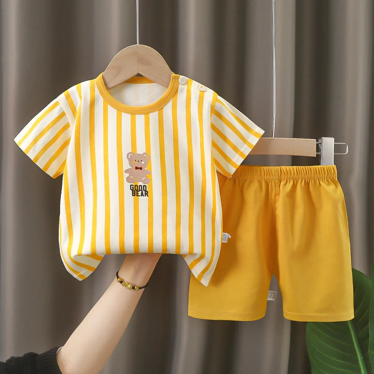 Camisetas y Pantalones Cortos Cómodos de Algodón, Ropa Casual Diaria para Niñas, Conjunto de Verano para Bebés, Trajes de Dibujos Animados para Niños, Manga Corta