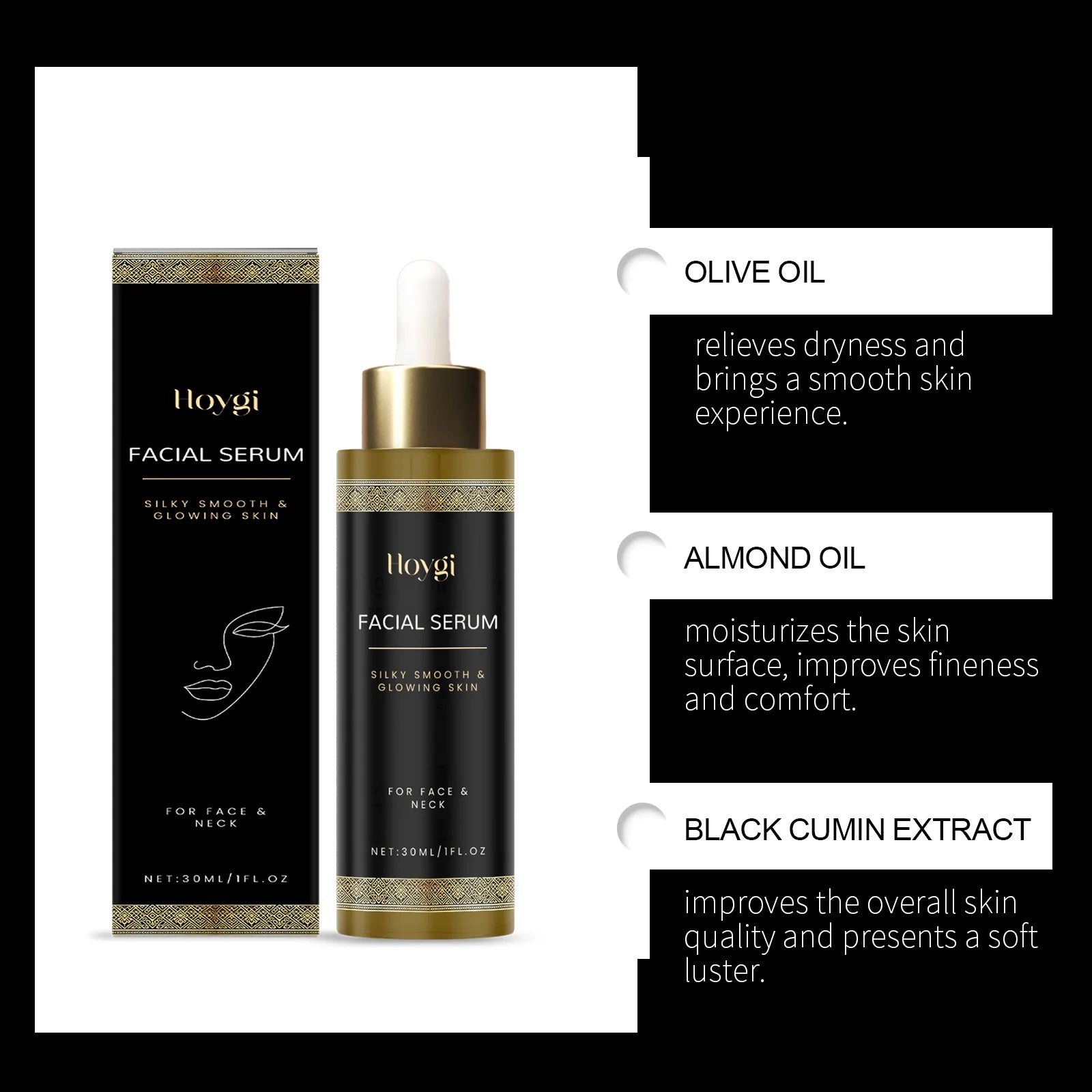 Sérum Facial Hidratante con Incienso y Vitamina E - 30ml