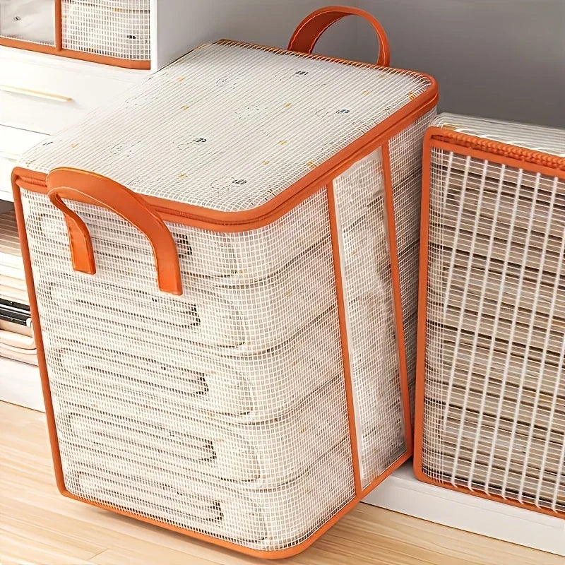 Bolsa de almacenamiento de PVC de gran capacidad para ropa y edredones, bolsas organizadoras transparentes impermeables para dormitorio, movimiento de regreso a la escuela