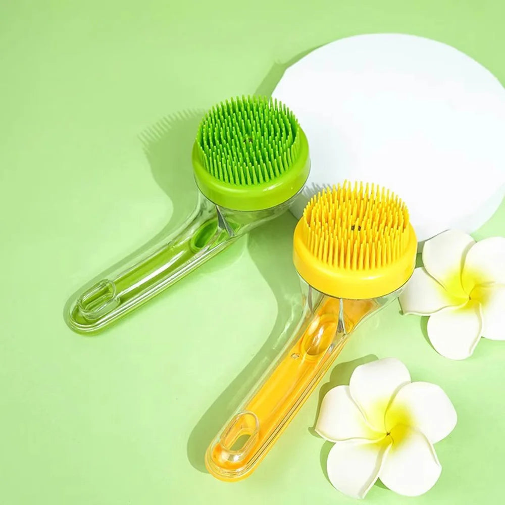 Cepillo de baño para mascotas para perros y gatos pequeños: herramienta especializada para lavar perros, cepillo exfoliante de masaje, esencial para el baño de mascotas