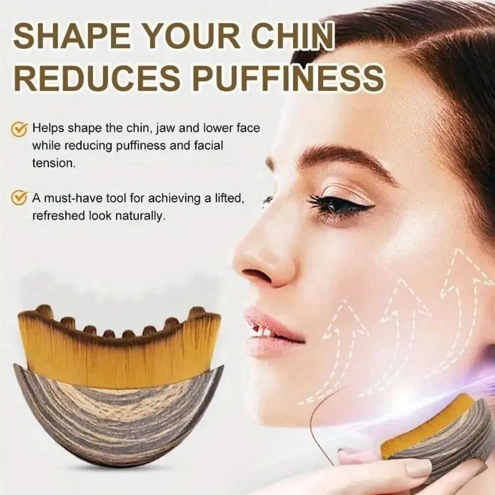 Cepillo para contorno facial con tabla raspadora, diseño ergonómico que se adapta a curvas de la piel para un masaje suave y el cuidado de la relajación en el hogar