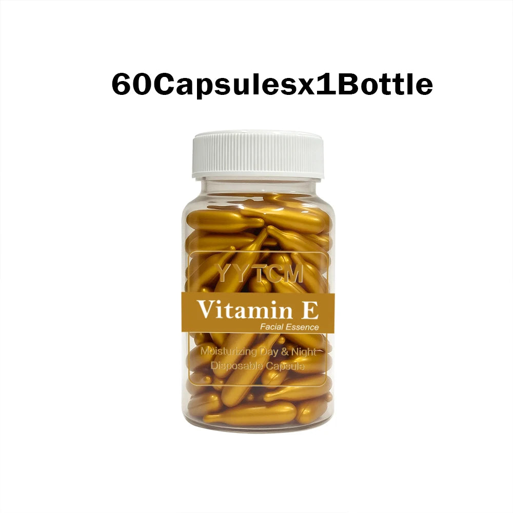 Cápsulas de Suero de Vitamina E, Cápsulas de Esencia de Un Solo Uso, Hidratantes y Humectantes para la Piel Facial, 90 Cápsulas/Botella - 1 Botella