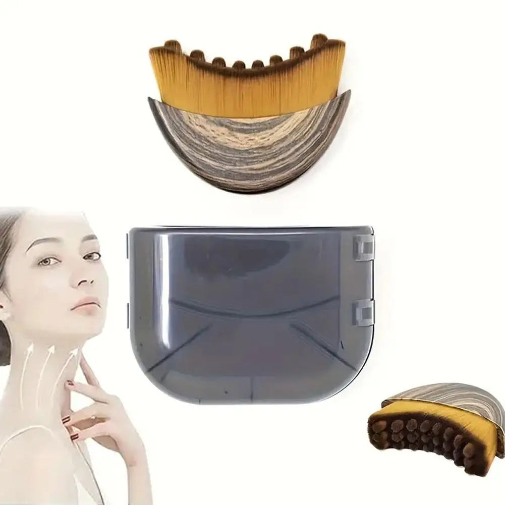 Cepillo para contorno facial con tabla raspadora, diseño ergonómico que se adapta a curvas de la piel para un masaje suave y el cuidado de la relajación en el hogar