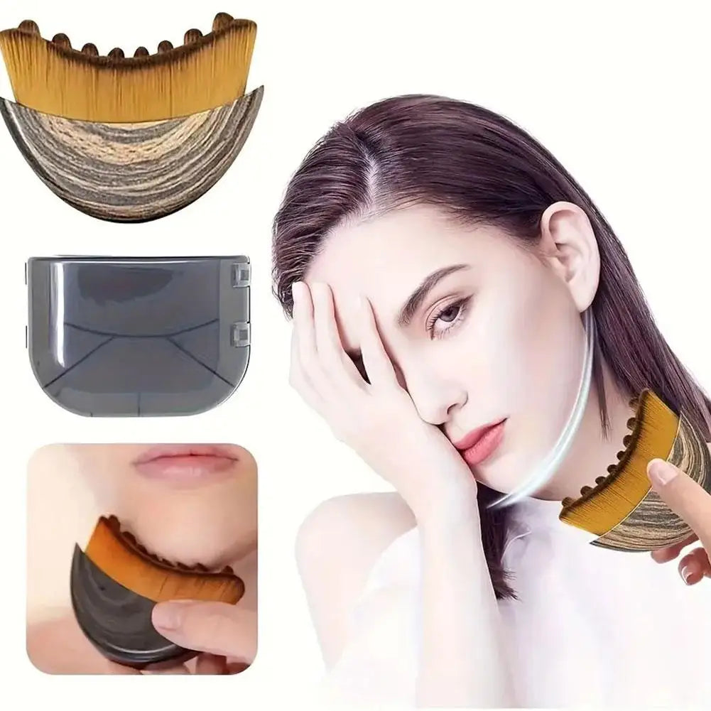 Cepillo para contorno facial con tabla raspadora, diseño ergonómico que se adapta a curvas de la piel para un masaje suave y el cuidado de la relajación en el hogar