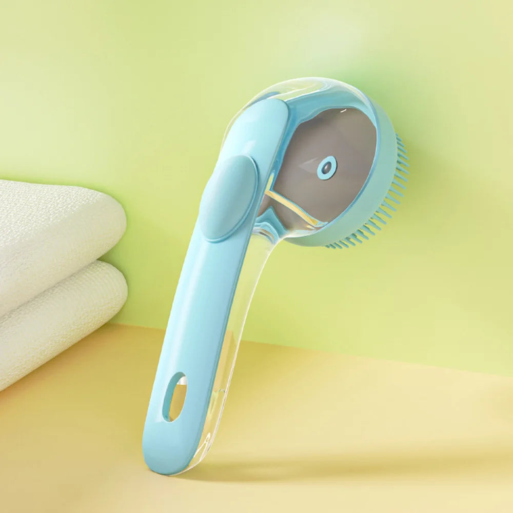 Cepillo de baño para mascotas para perros y gatos pequeños: herramienta especializada para lavar perros, cepillo exfoliante de masaje, esencial para el baño de mascotas