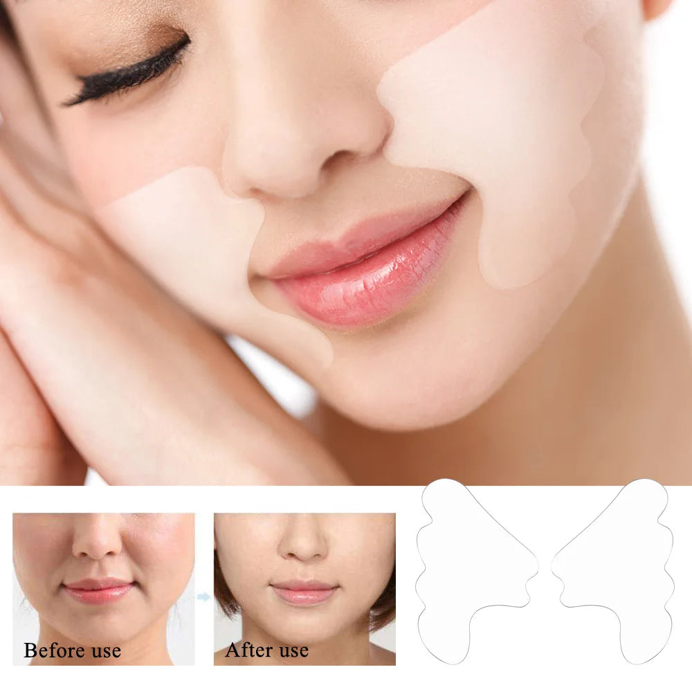 Almohadilla Antiarrugas de Silicona Reutilizable - Pliegues Nasolabiales y Lifting Facial