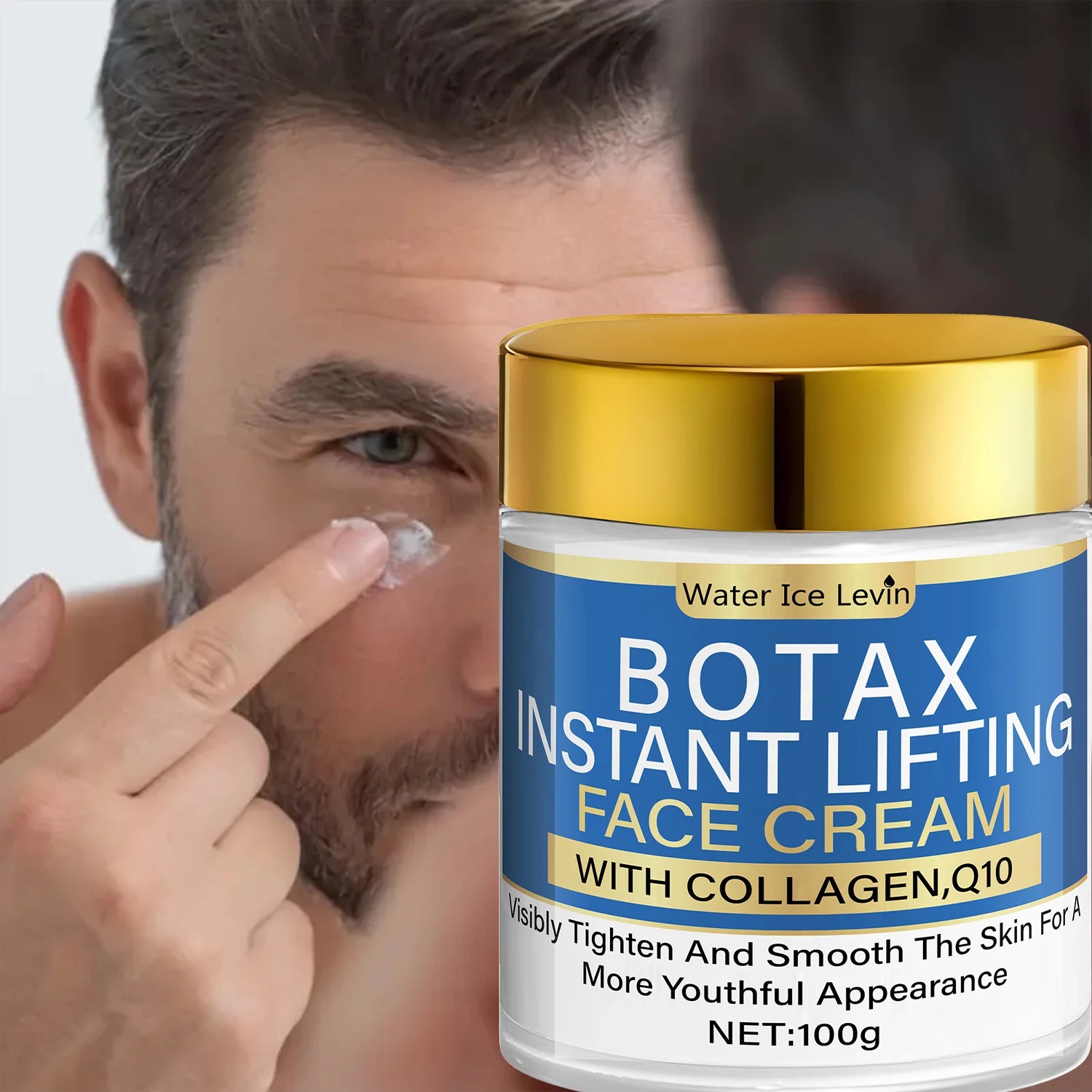 Crema Facial Lifting con Colágeno y Q10 100g, con Ceramidas, Efecto Tensor y Nutritivo, para una Piel Más Firme, Listo para Enviar