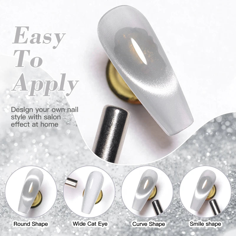 Esmalte de uñas de Gel magnético de gato, 7ml, rosa, plateado, brillo semipermanente, Gel magnético UV/LED, necesita remojo de pintura, diseño Vanrish