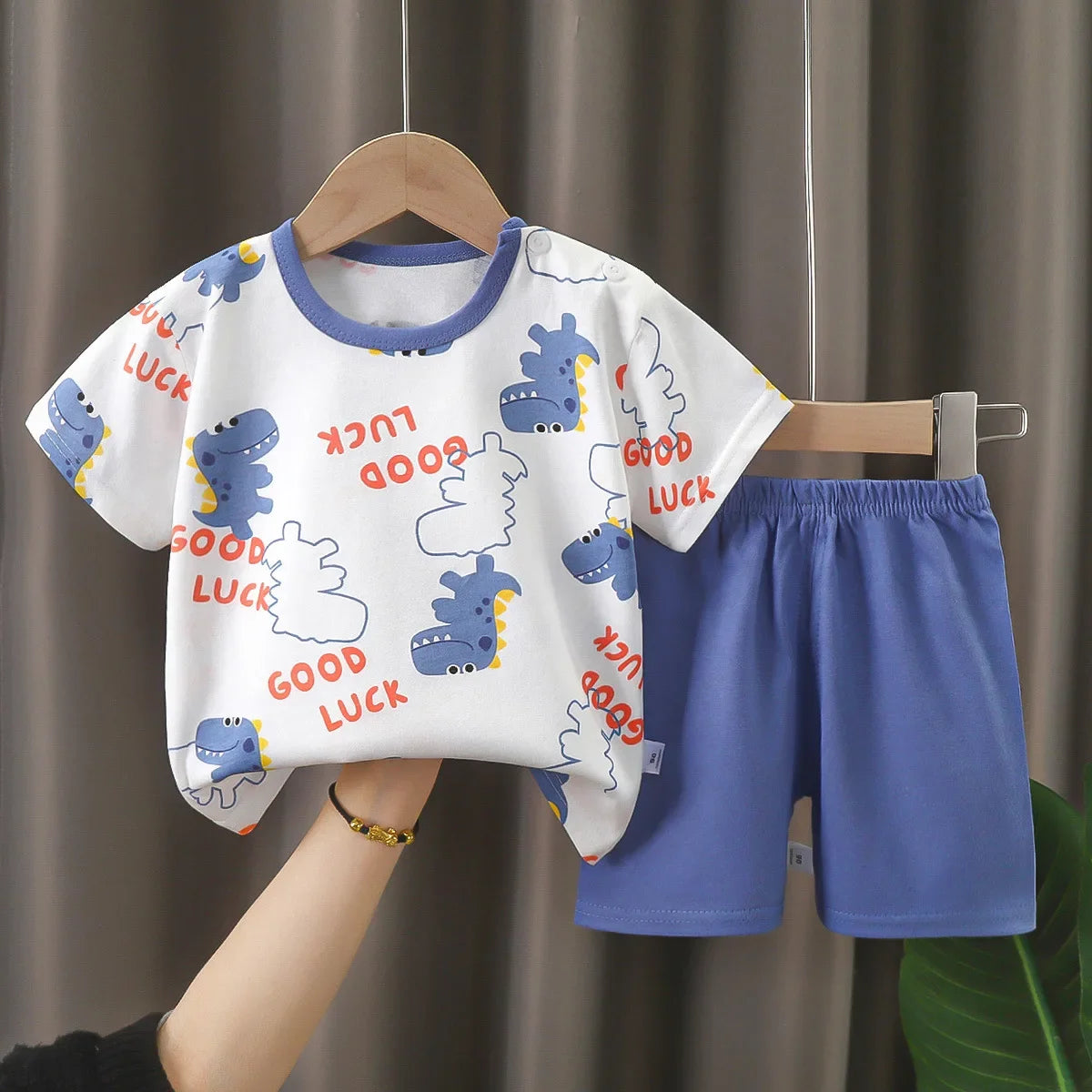 Camisetas y Pantalones Cortos Cómodos de Algodón, Ropa Casual Diaria para Niñas, Conjunto de Verano para Bebés, Trajes de Dibujos Animados para Niños, Manga Corta