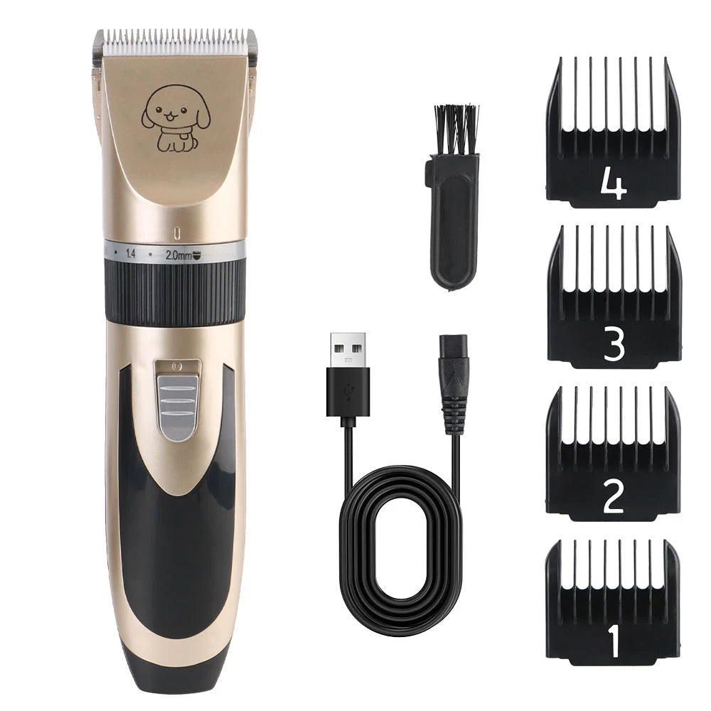 Cortadora de pelo inalámbrica para mascotas, tijeras eléctricas, cortadora de pelo, juego de afeitadora para perros, conejos, gatos, cachorros, cortador de aseo