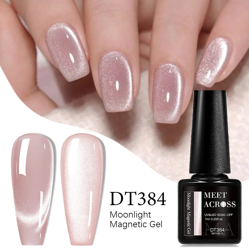 Esmalte Gel Magnético Cat Eye 7ml - Rosa y Plateado UV/LED Semipermanente