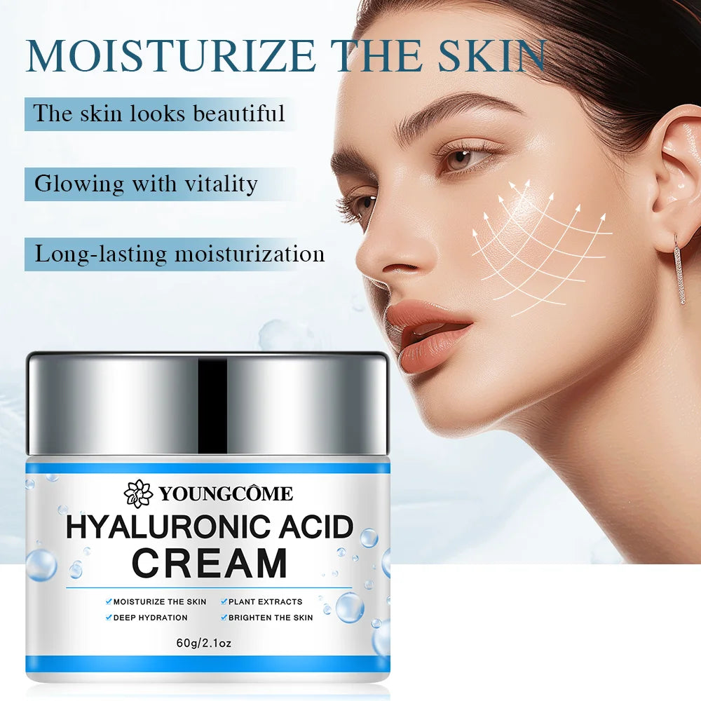 Crema Facial Coreana - Ácido Hialurónico Hidratación Profunda