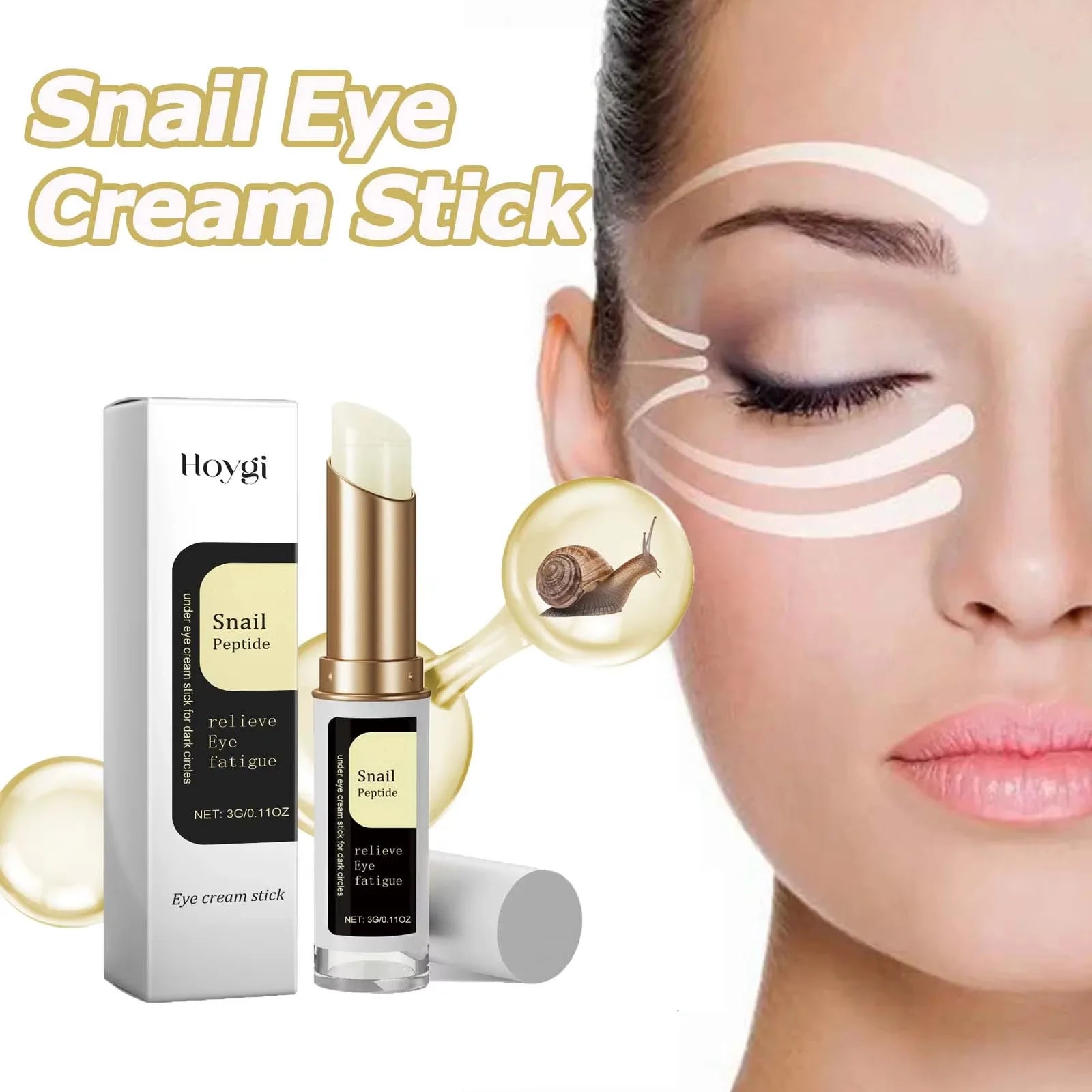 Crema de Ojos Caracol en Barra - Colágeno Anti Ojeras, Bolsas y Arrugas