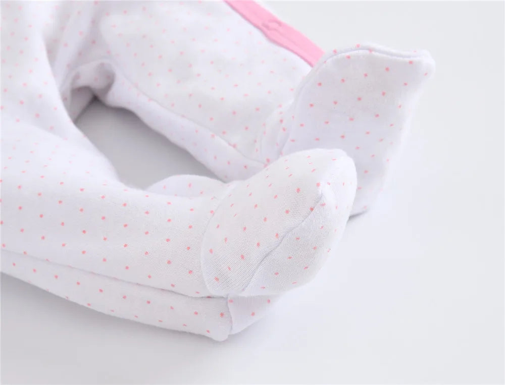 3 unids/lote 100% de ropa de algodón para niñas, peleles de manga larga para recién nacidos de 0 a 12M, mono con estampado de cartón para primavera y otoño